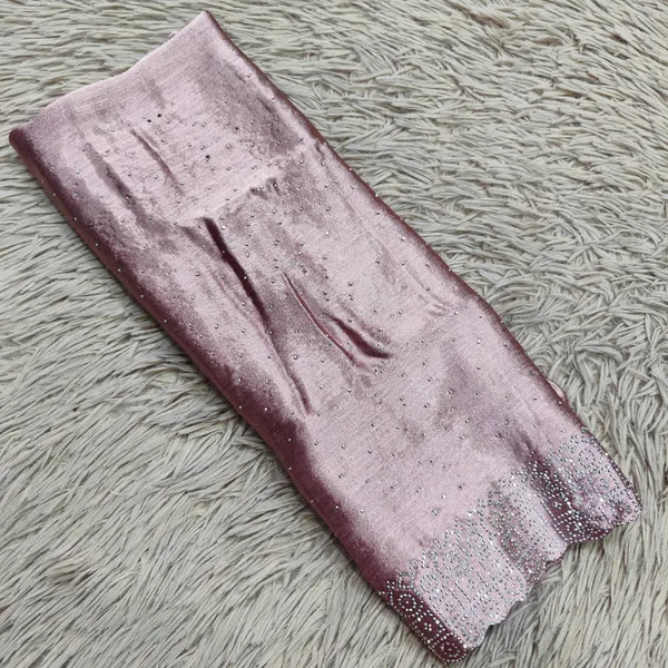 Satin Fabric Heavy Stone Work Hijabs | HJ10
